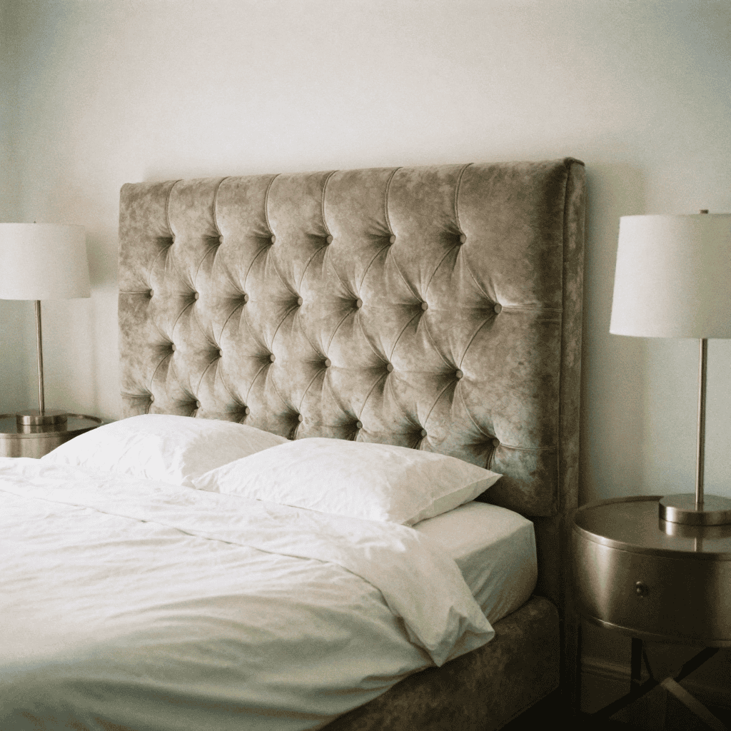 Custom side table with stone top